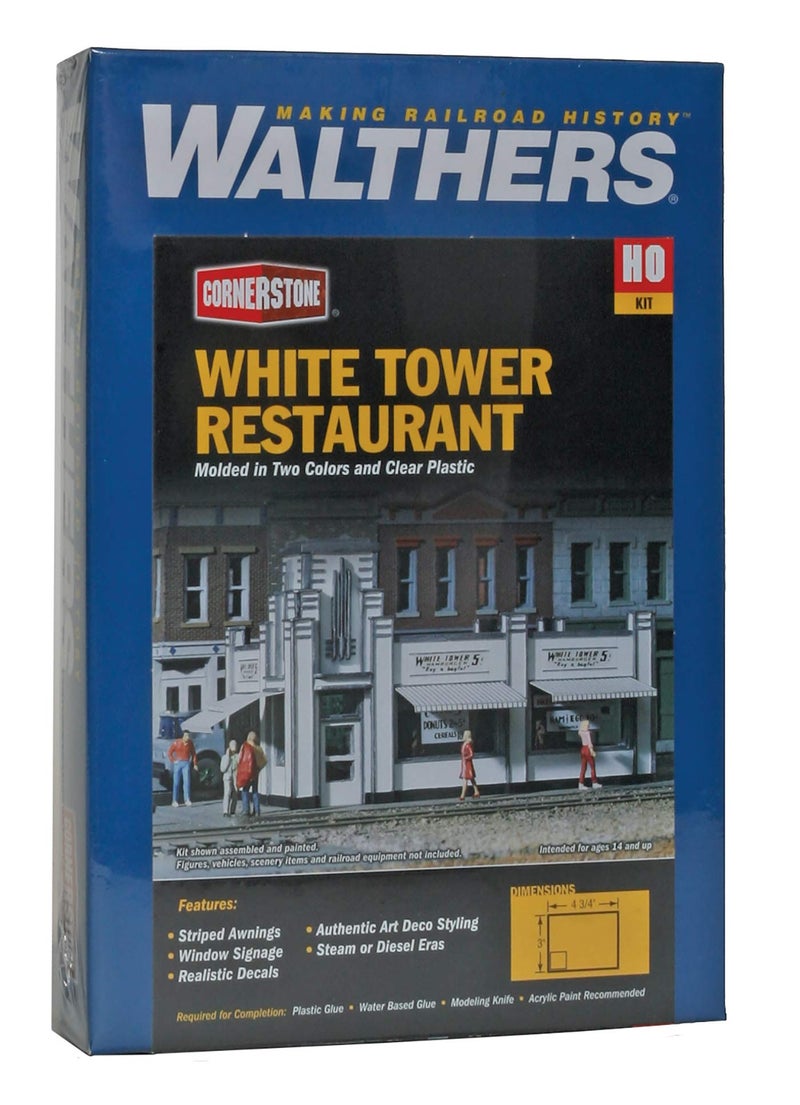 Walthers Cornerstone Walthers  Inc. White Tower Restaurant Kit  4-5/8 X 3 X 2-7/8"" 11.8 X 7.6 X 7.3cm - Image 3